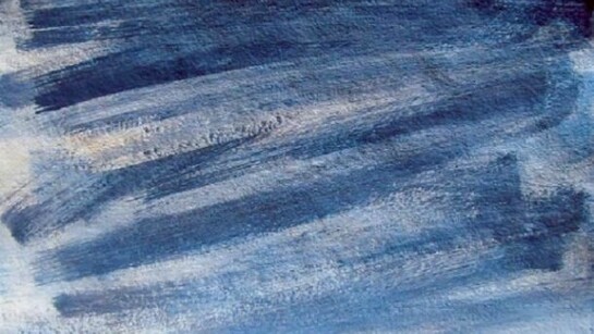 Raimund Girke, Castel Burio, 1989, serie Monferrato, olio su cartoncino, 57x79 cm