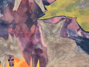 Obra de Eliel David exhibida en la exposición "Muri e Volpi", fotografía de Antonio Maniscalco