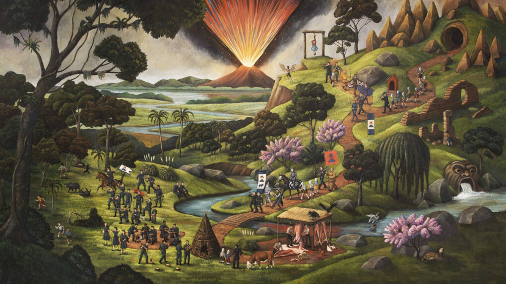 Marcelo Canevari, The feast of fire (detail), 2026. Courtesy of Mindy Solomon Gallery