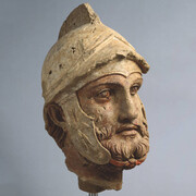 Testa maschile I sec. a.C. - I sec. d.C. Per gentile concessione del Museo statale del Centro culturale statale del Turkmenistan