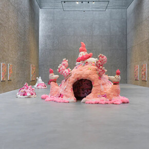 Ayako Rokkaku, Scenery in the process of being formed, ausstellungsansicht. Mit freundlicher genehmigung der König Gallery