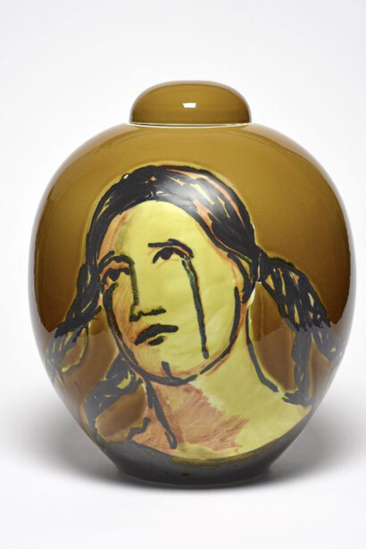 Claire Tabouret, Les pleureuses (brun doré), 2023. Courtesy of the Voorlinden Museum