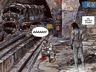 Enki Bilal’s Nikopol Trilogy is a three-volume French sci-fi graphic novel series, written and published between 1980 and 1992