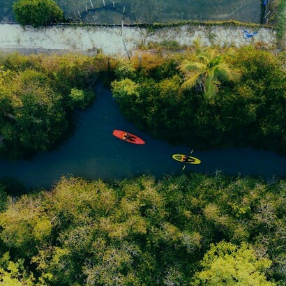 Boating retreats for the tourists in Kerala, India. rain transforms Kerala into a lush, calm, and majestic destination