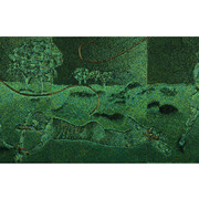 Jan Fabre, The Belgian Blacks Know the Clack of the Whip, 2013, Elytres de coléoptères sur bois / beetle elytra on wooden panel, 227,5 x 519 cm, 89 5/8 x 204 in. unique, Courtesy Galerie Daniel Templon, Paris. © Angelos bvba