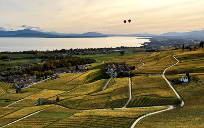 La Côte, dans le canton de Vaud, au bord du lac Léman, Suisse, 24 octobre 2020