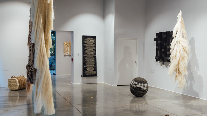 Rosana Escobar y Vanessa Gómez, Feraz encuentros con lo natural, vista de exhibición. Cortesía de Galería La Cometa
