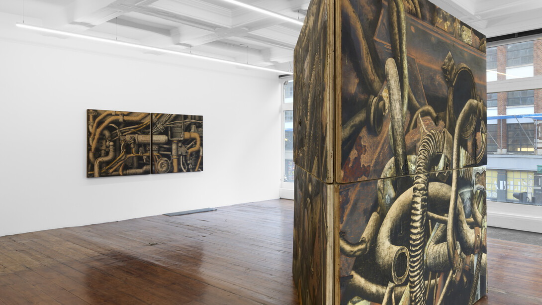 Jonathan Okoronkwo, Ask not what we were made for, exhibition view. Courtesy of Emalin Gallery