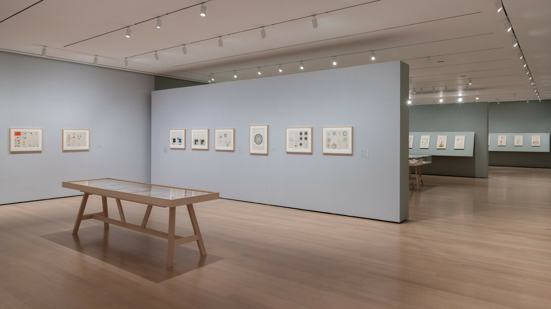 Hilma af Klint. What stands behind the flowers, exhibition view. Courtesy of MoMA