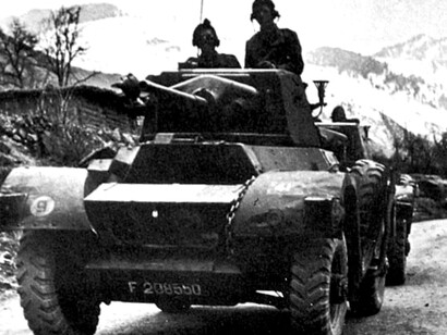 A Pakistani convoy equipped with QF-25 Pounders and armoured cars, 1948