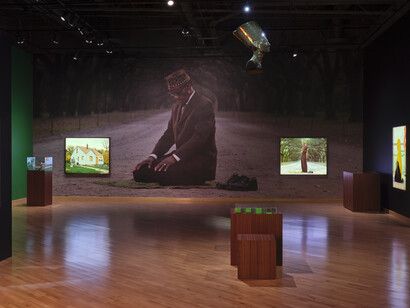 Awol Erizku, X, exhibition view. Courtesy of CAAM