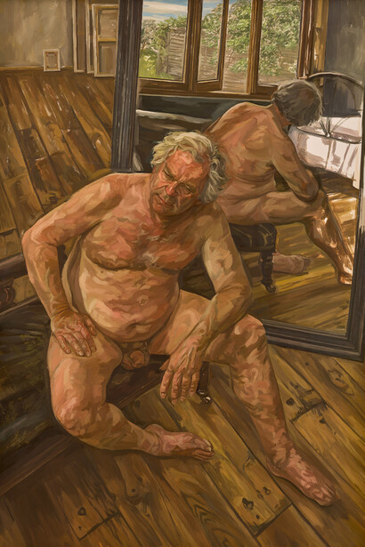 Mal Fostock, Study of a man, unfinished. Courtesy of Mall Galleries
