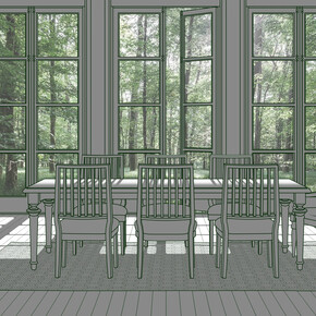 Hwang Seontae, The space with sunshine I (detail), 2022. Courtesy of Friedrichs Pontone