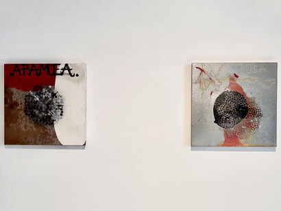 Luis Luna, Círculos de convergencia, vista de exhibición. Cortesía de Galería La Balsa
