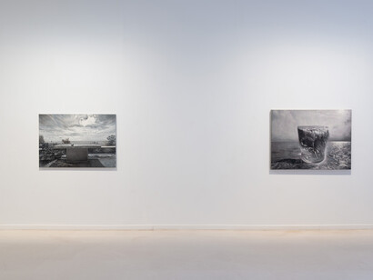 Christoph Steinmeyer, En cada comienzo habita un fin, vista de exhibición. Cortesía de Galeria Pelaires