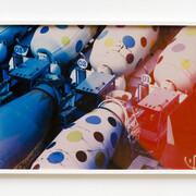 Basim Magdy, The Hollow Desire to Populate Imaginary Cities, 2014. 30 C-Prints from chemically altered slides on metallic
paper, 34 x 51 cm each. Installation view at Art in General. Image courtesy the artist and Art in General. Photo: Charles Benton.