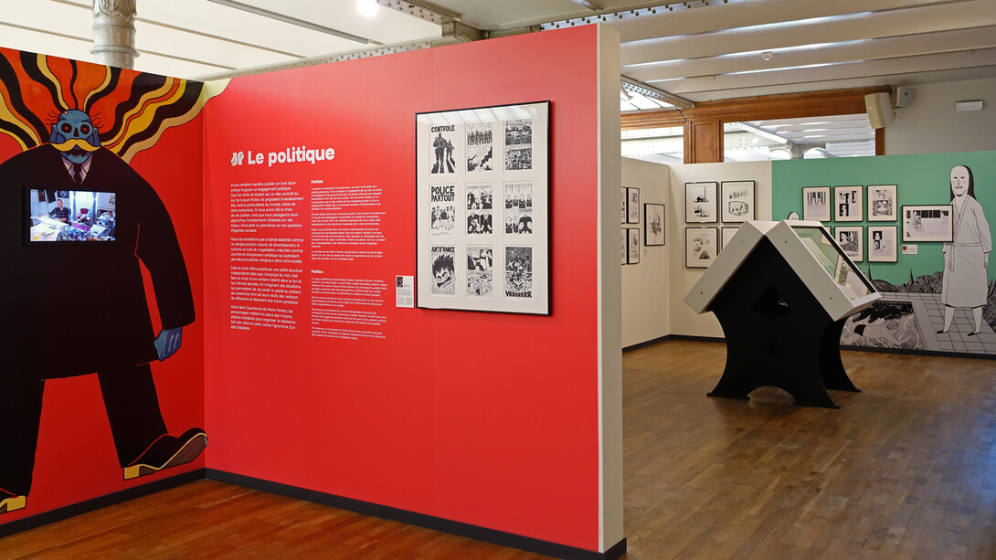 Ping-pong club. Les 25 ans de L’employé du moi, vue de l’exposition. Avec l’aimable autorisation du Musée de l’art du comic