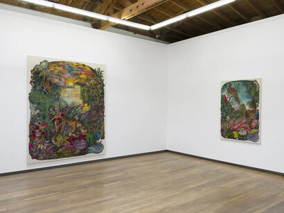 Ken Gun Min, Strange days of a quiet sun, exhibition view. Courtesy of Nazarian / Curcio