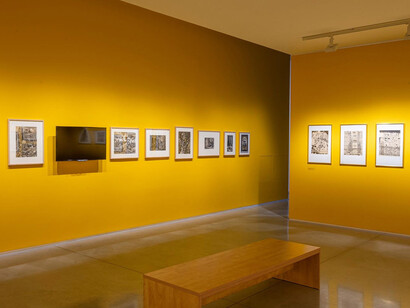 Adolf Hoffmeister, Cartoons. Illustrations. Collages, exhibition view. Courtesy of Danubiana