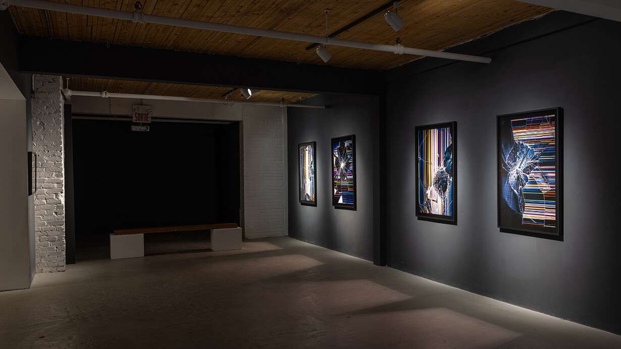 Oli Sorenson, Video pistoletto, exhibition view. Courtesy of Art Mûr