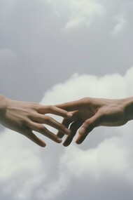 Hands extended in trust, reflecting the vulnerability of wanting to be part of the world again