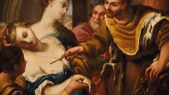 Antonio Molinari, Ester e Assuero, olio su tela, 107 x 121cm, Venezia 1655-1704