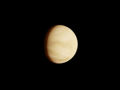 Venus, the planet, set against a dark space background
