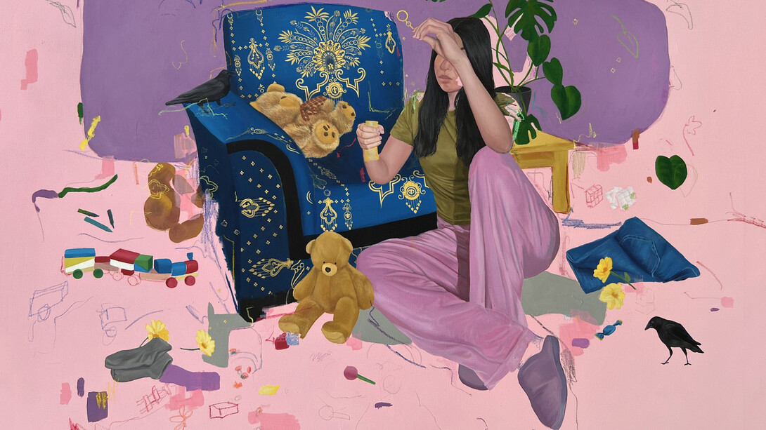 Rahma Lhoussig, Playtime 2, 2023. Courtesy of Unix Gallery