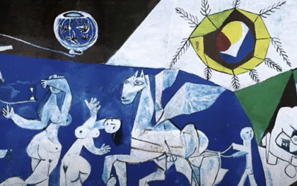 "La Guerra e la Pace", opera monumentale di Pablo Picasso, realizzata nel 1952 per decorare la cappella del castello di Vallauris, oggi Museo Nazionale Picasso 