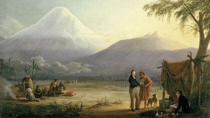 Friedrich Georg Weitsch, Alexander von Humboldt y Aimé Bonpland al pie del volcán Chimborazo (1806)