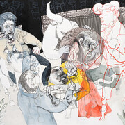 Sergio Moscona
Otras Arenas, 2015
Technique mixte sur papier entoilé
130 x 150 cm
Courtesy de l’artiste et Galerie Claire Corcia