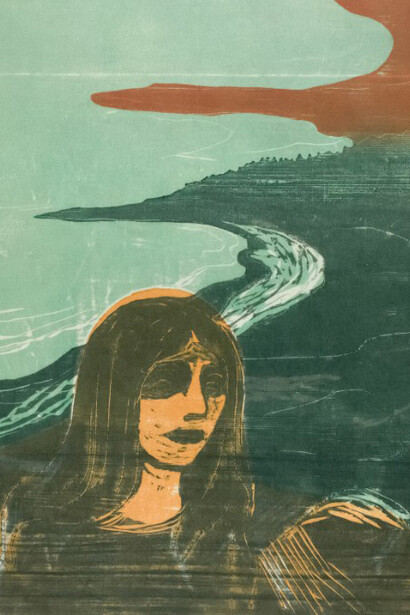 Woman’s Head against the Shore (1899) by Edvard Munch, Norwegian artist (1863–1944)
