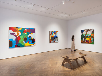 Bob Thompson and Candida Alvarez, Real monsters in bold colors, exhibition view. Courtesy of Gray Gallery
