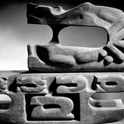 La pietra dell'amore e suo principio genetico, pietra verde porfirico, 1963/64, 170x60x140h cm.