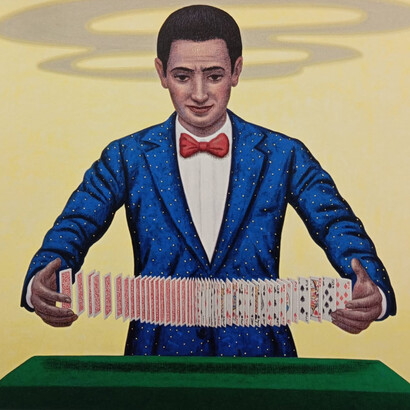 Aldo Damioli, Le carte (detail). Courtesy of Galleria Vik Milano