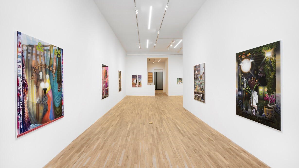 Melissa Brown, Window shopping, exhibition view. Courtesy of Derek Eller Gallery 