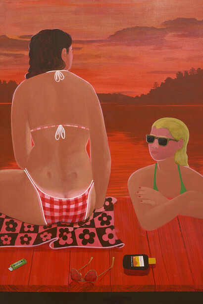 Marcelle Reinecke, Coppertone sunset (detail), 2024-2025. Courtesy of Monya Rowe Gallery