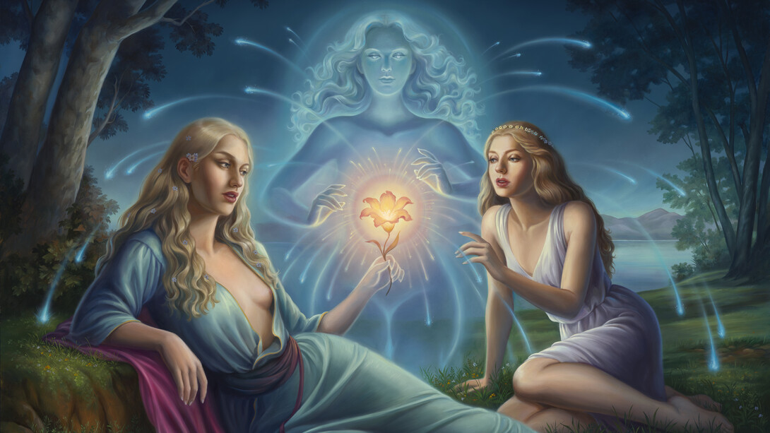 Allison Reimold, Lady of the lake (detail). Courtesy of Corey Helford Gallery (CHG)