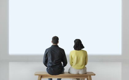 An empty surface that reflects what we choose to project onto it