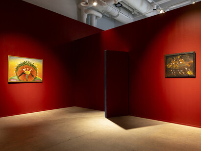 Paul Kondas and Thea Gvetadze, Unfolding nuptials, exhibition view. Courtesy of Temnikova & Kasela Gallery