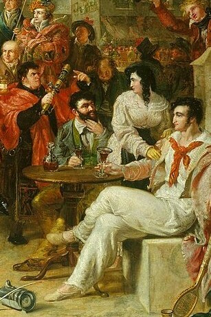 "La elección simulada", óleo sobre lienzo, Benjamin Haydon, 1827