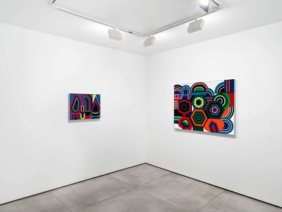 Jean Dewasne, exhibition view. Courtesy of Almine Rech 