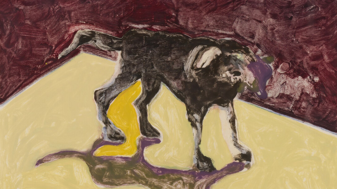 Fritz Scholder, Mad dog at Taos #1 (detail), n. d. Courtesy of LewAllen Galleries
