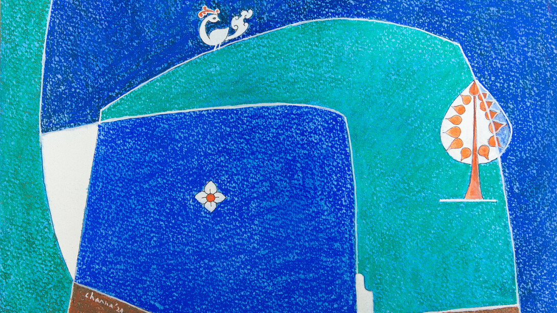 Channa Ekanayake, Temple pond, 2024. Courtesy of Aicon Contemporary