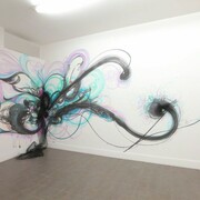 Shinique Smith, Black Swan, Exhibition view. Courtesy of Brand New Gallery