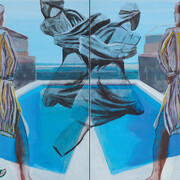 Marc Desgrandchamps, Perspective (détail), 2024-2025. Avec l'aimable autorisation de la Galerie Lelong