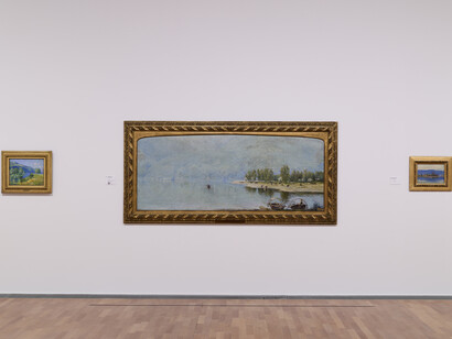 Ferdinand Hodler et Filippo Franzoni. Une amitié artistique, vue d’exposition. Avec l’aimable autorisation du MASI Lugano