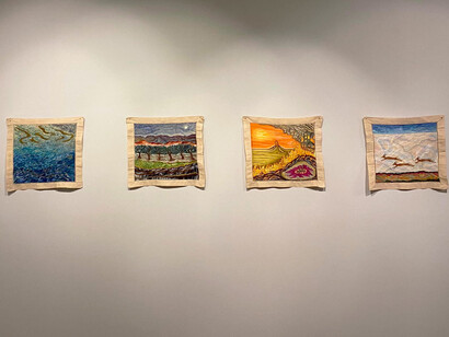 Beatriz Uribe Vélez, Puntada sin dedal, exhibition view. Courtesy of La Balsa Arte