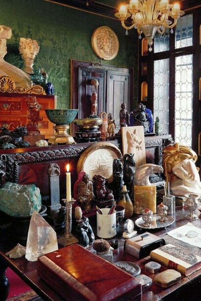 The interior design of the Vittoriale degli Italiani reveals d’Annunzio’s eclectic taste, blending symbolism, luxury, and theatricality in every room, Brescia, Italy