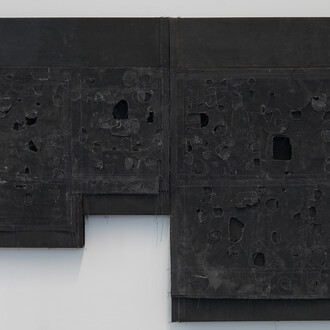 Simon Callery, Limehouse night paintings, exhibition view. Courtesy of annex14